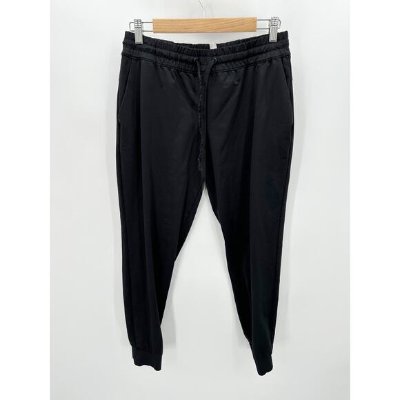 Adidas Pants Women LARGE Black Drawstring Elastic Waist Activewear Joggers - Picture 1 of 9